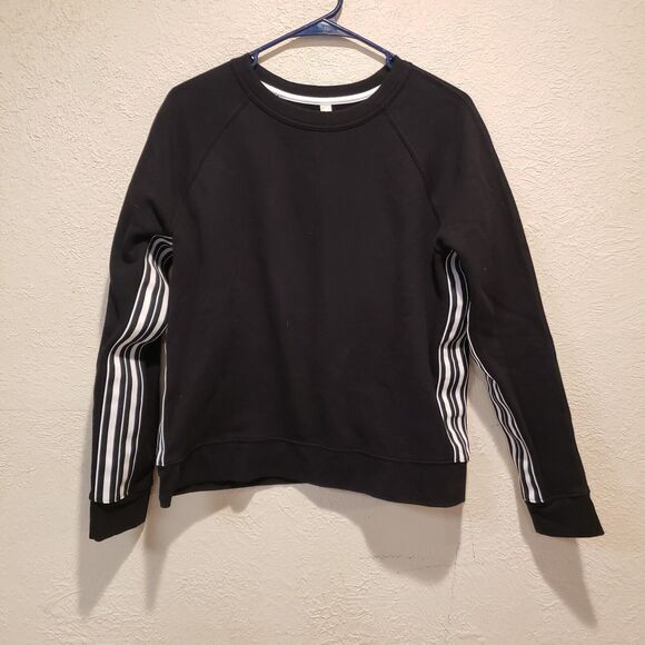 Athleta Striped Crew Neck Pullover Sweatshirt 24/7 - Women's Size Medium - Picture 7 of 8